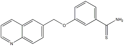 3-(quinolin-6-ylmethoxy)benzene-1-carbothioamide Struktur