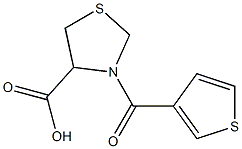 3-(thien-3-ylcarbonyl)-1,3-thiazolidine-4-carboxylic acid Struktur