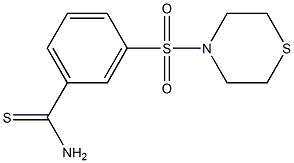 3-(thiomorpholine-4-sulfonyl)benzene-1-carbothioamide Struktur