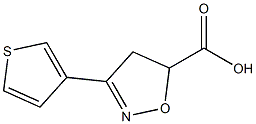 3-(thiophen-3-yl)-4,5-dihydro-1,2-oxazole-5-carboxylic acid Struktur