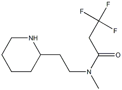 3,3,3-trifluoro-N-methyl-N-[2-(piperidin-2-yl)ethyl]propanamide Struktur