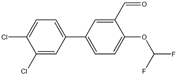 3',4'-dichloro-4-(difluoromethoxy)-1,1'-biphenyl-3-carbaldehyde Struktur