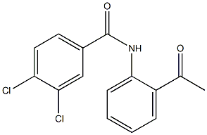 3,4-dichloro-N-(2-acetylphenyl)benzamide Struktur