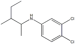 3,4-dichloro-N-(3-methylpentan-2-yl)aniline Struktur