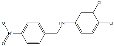 3,4-dichloro-N-[(4-nitrophenyl)methyl]aniline Struktur