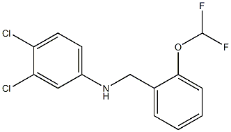 3,4-dichloro-N-{[2-(difluoromethoxy)phenyl]methyl}aniline Struktur