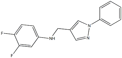 3,4-difluoro-N-[(1-phenyl-1H-pyrazol-4-yl)methyl]aniline Struktur