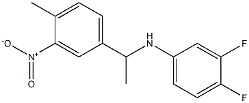 3,4-difluoro-N-[1-(4-methyl-3-nitrophenyl)ethyl]aniline Struktur