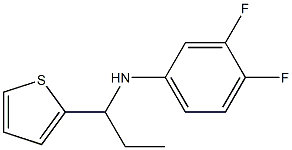 3,4-difluoro-N-[1-(thiophen-2-yl)propyl]aniline Struktur