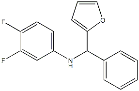 3,4-difluoro-N-[furan-2-yl(phenyl)methyl]aniline Struktur