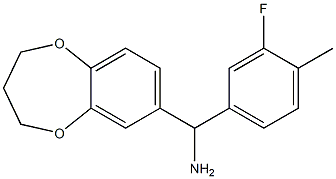 3,4-dihydro-2H-1,5-benzodioxepin-7-yl(3-fluoro-4-methylphenyl)methanamine Struktur