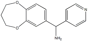 3,4-dihydro-2H-1,5-benzodioxepin-7-yl(pyridin-4-yl)methanamine Struktur