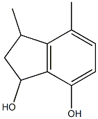 3,4-dimethyl-2,3-dihydro-1H-indene-1,7-diol Struktur