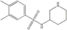 3,4-dimethyl-N-(piperidin-3-yl)benzene-1-sulfonamide Struktur