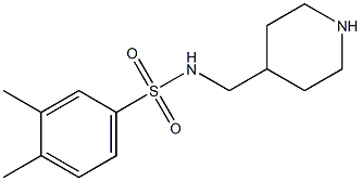 3,4-dimethyl-N-(piperidin-4-ylmethyl)benzene-1-sulfonamide Struktur