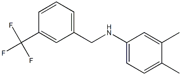 3,4-dimethyl-N-{[3-(trifluoromethyl)phenyl]methyl}aniline Struktur