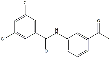 3,5-dichloro-N-(3-acetylphenyl)benzamide Struktur