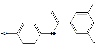 3,5-dichloro-N-(4-hydroxyphenyl)benzamide Struktur