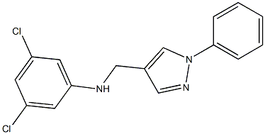 3,5-dichloro-N-[(1-phenyl-1H-pyrazol-4-yl)methyl]aniline Struktur