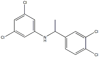 3,5-dichloro-N-[1-(3,4-dichlorophenyl)ethyl]aniline Struktur