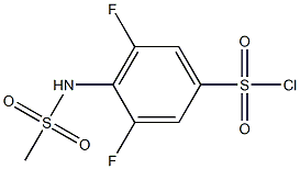 3,5-difluoro-4-methanesulfonamidobenzene-1-sulfonyl chloride Struktur