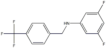 3,5-difluoro-N-{[4-(trifluoromethyl)phenyl]methyl}aniline Struktur