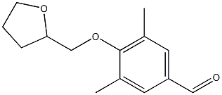 3,5-dimethyl-4-(oxolan-2-ylmethoxy)benzaldehyde Struktur