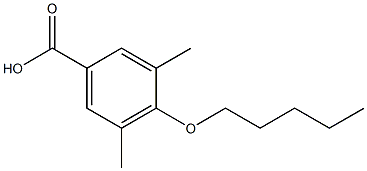 3,5-dimethyl-4-(pentyloxy)benzoic acid Struktur