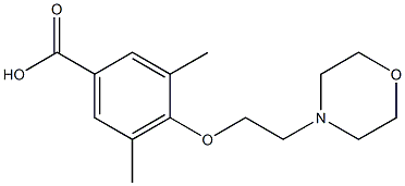 3,5-dimethyl-4-[2-(morpholin-4-yl)ethoxy]benzoic acid Struktur