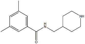 3,5-dimethyl-N-(piperidin-4-ylmethyl)benzamide Struktur