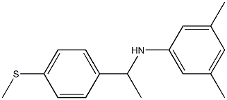 3,5-dimethyl-N-{1-[4-(methylsulfanyl)phenyl]ethyl}aniline Struktur