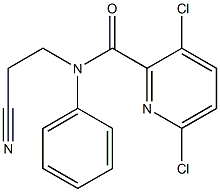 3,6-dichloro-N-(2-cyanoethyl)-N-phenylpyridine-2-carboxamide Struktur