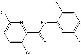 3,6-dichloro-N-(2-fluoro-5-methylphenyl)pyridine-2-carboxamide Struktur