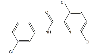 3,6-dichloro-N-(3-chloro-4-methylphenyl)pyridine-2-carboxamide Struktur