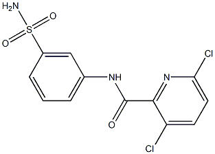 3,6-dichloro-N-(3-sulfamoylphenyl)pyridine-2-carboxamide Struktur