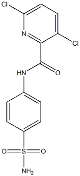 3,6-dichloro-N-(4-sulfamoylphenyl)pyridine-2-carboxamide Struktur