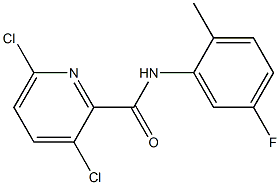 3,6-dichloro-N-(5-fluoro-2-methylphenyl)pyridine-2-carboxamide Struktur