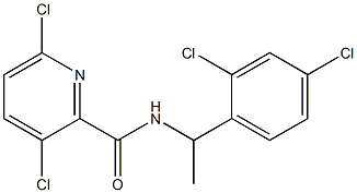 3,6-dichloro-N-[1-(2,4-dichlorophenyl)ethyl]pyridine-2-carboxamide Struktur