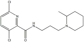 3,6-dichloro-N-[3-(2-methylpiperidin-1-yl)propyl]pyridine-2-carboxamide Struktur