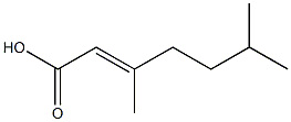 3,6-dimethylhept-2-enoic acid Struktur