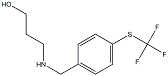 3-[({4-[(trifluoromethyl)sulfanyl]phenyl}methyl)amino]propan-1-ol Struktur