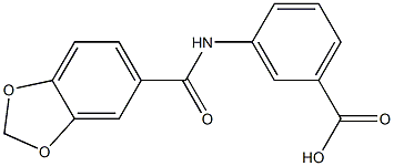 3-[(1,3-benzodioxol-5-ylcarbonyl)amino]benzoic acid Struktur