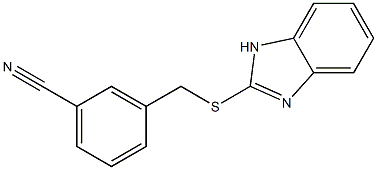 3-[(1H-1,3-benzodiazol-2-ylsulfanyl)methyl]benzonitrile Struktur