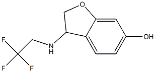 3-[(2,2,2-trifluoroethyl)amino]-2,3-dihydro-1-benzofuran-6-ol Struktur