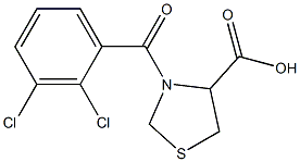 3-[(2,3-dichlorophenyl)carbonyl]-1,3-thiazolidine-4-carboxylic acid Struktur