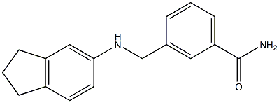 3-[(2,3-dihydro-1H-inden-5-ylamino)methyl]benzamide Struktur