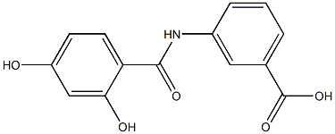 3-[(2,4-dihydroxybenzoyl)amino]benzoic acid Struktur