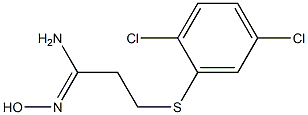 3-[(2,5-dichlorophenyl)sulfanyl]-N'-hydroxypropanimidamide Struktur