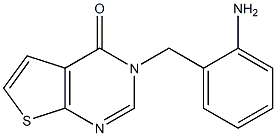 3-[(2-aminophenyl)methyl]-3H,4H-thieno[2,3-d]pyrimidin-4-one Struktur