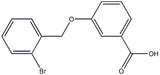 3-[(2-bromophenyl)methoxy]benzoic acid Struktur